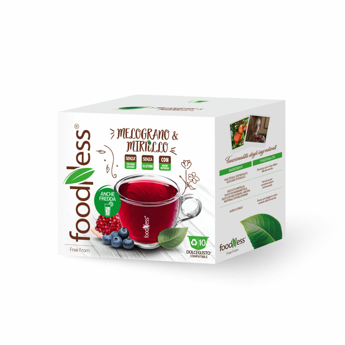 FOODNESS 10 capsule Dolce Gusto* MELOGRANO E MIRTILLO