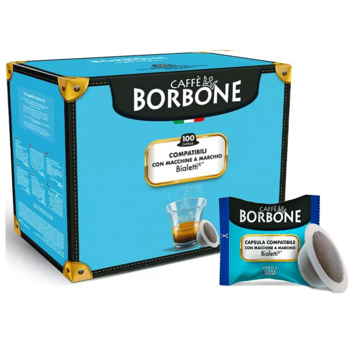 Borbone 100 Capsule Bialetti* Miscela Blu