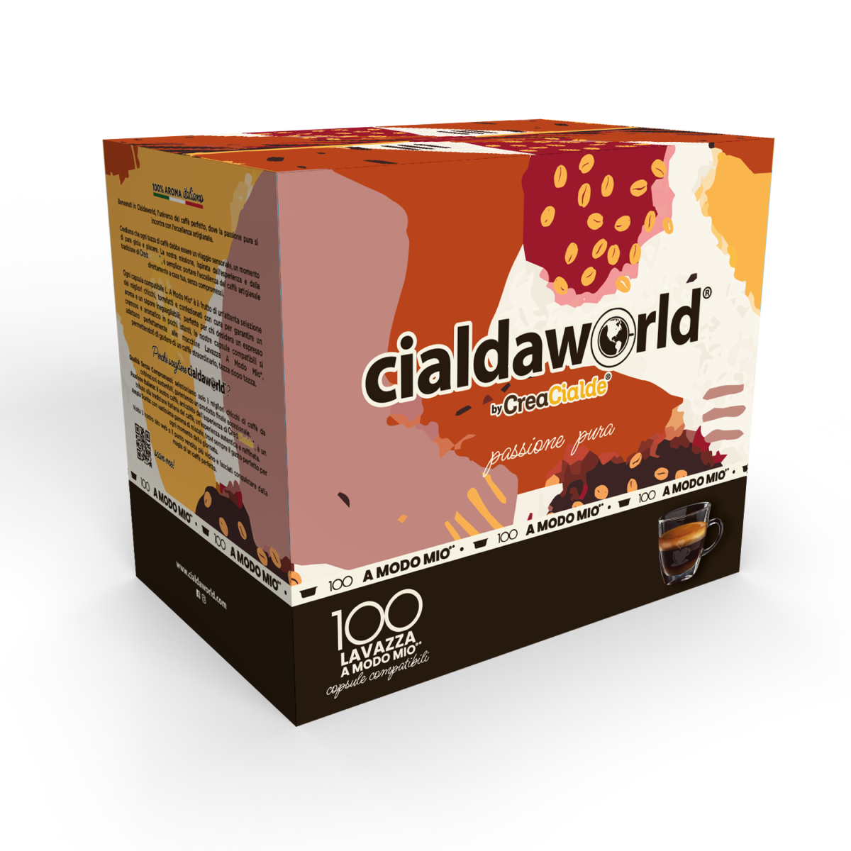 Cialda World 100 Capsule A Modo Mio* Miscela Rossa